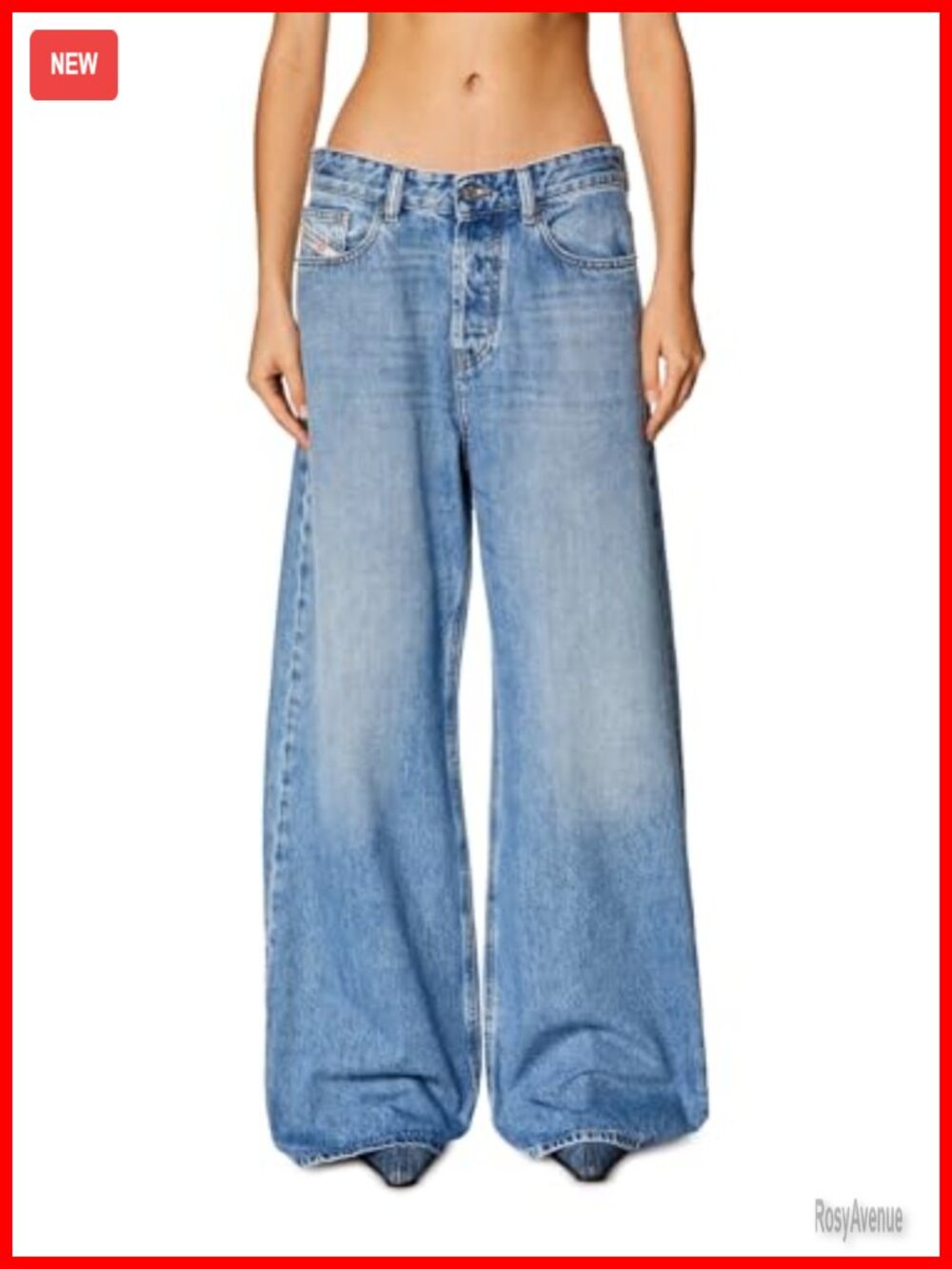Relaxed Oversized Low Rise Wide Leg Jeans Dropped Crotch Fixed Denim